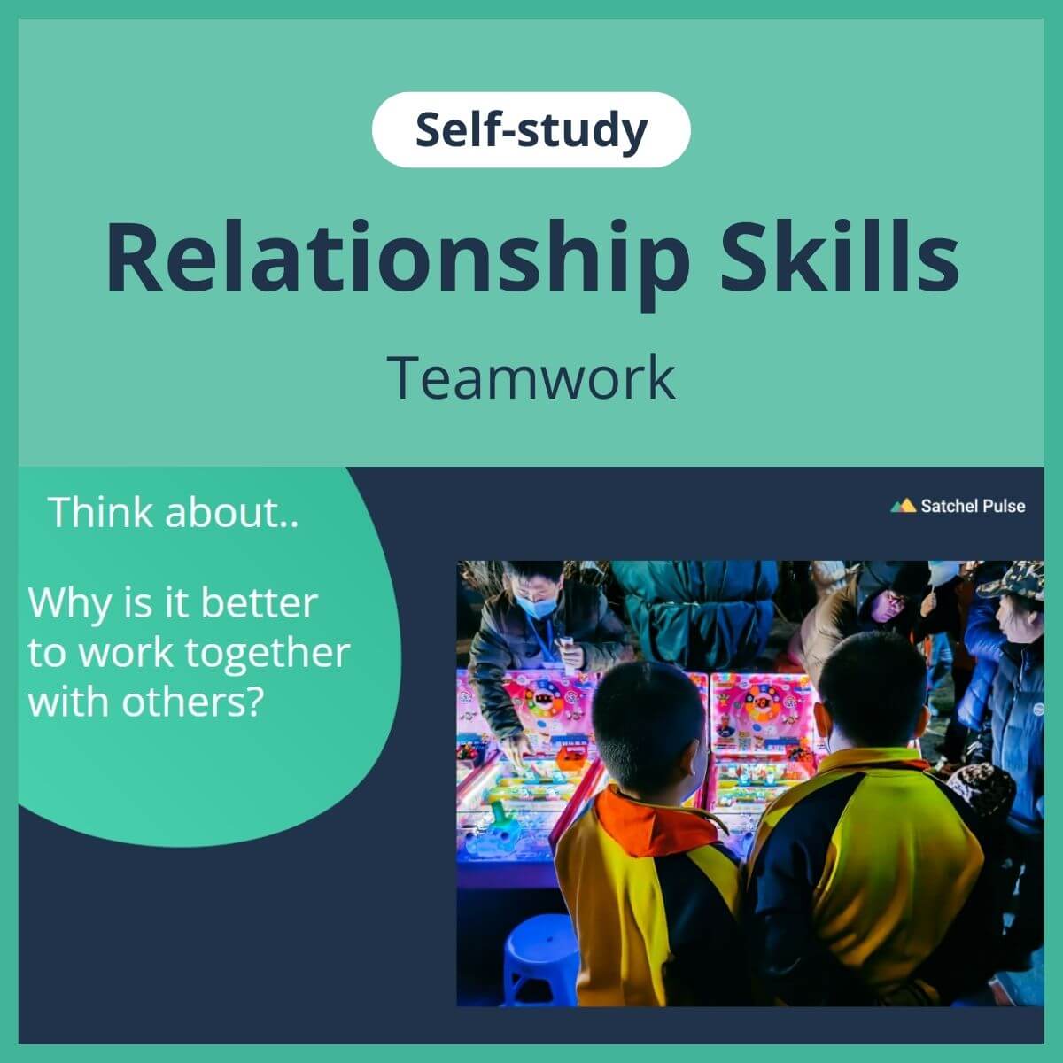 SEL self-study focusing on Team Work to use in your classroom as one of your SEL activities for Relationship Skills