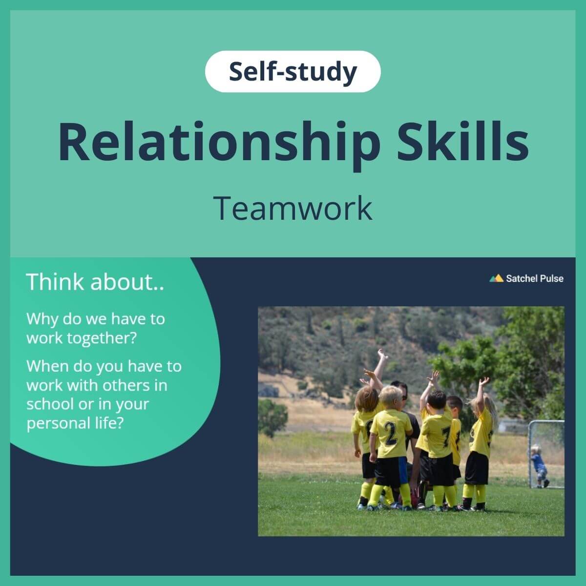 SEL self-study focusing on Team Work to use in your classroom as one of your SEL activities for Relationship Skills