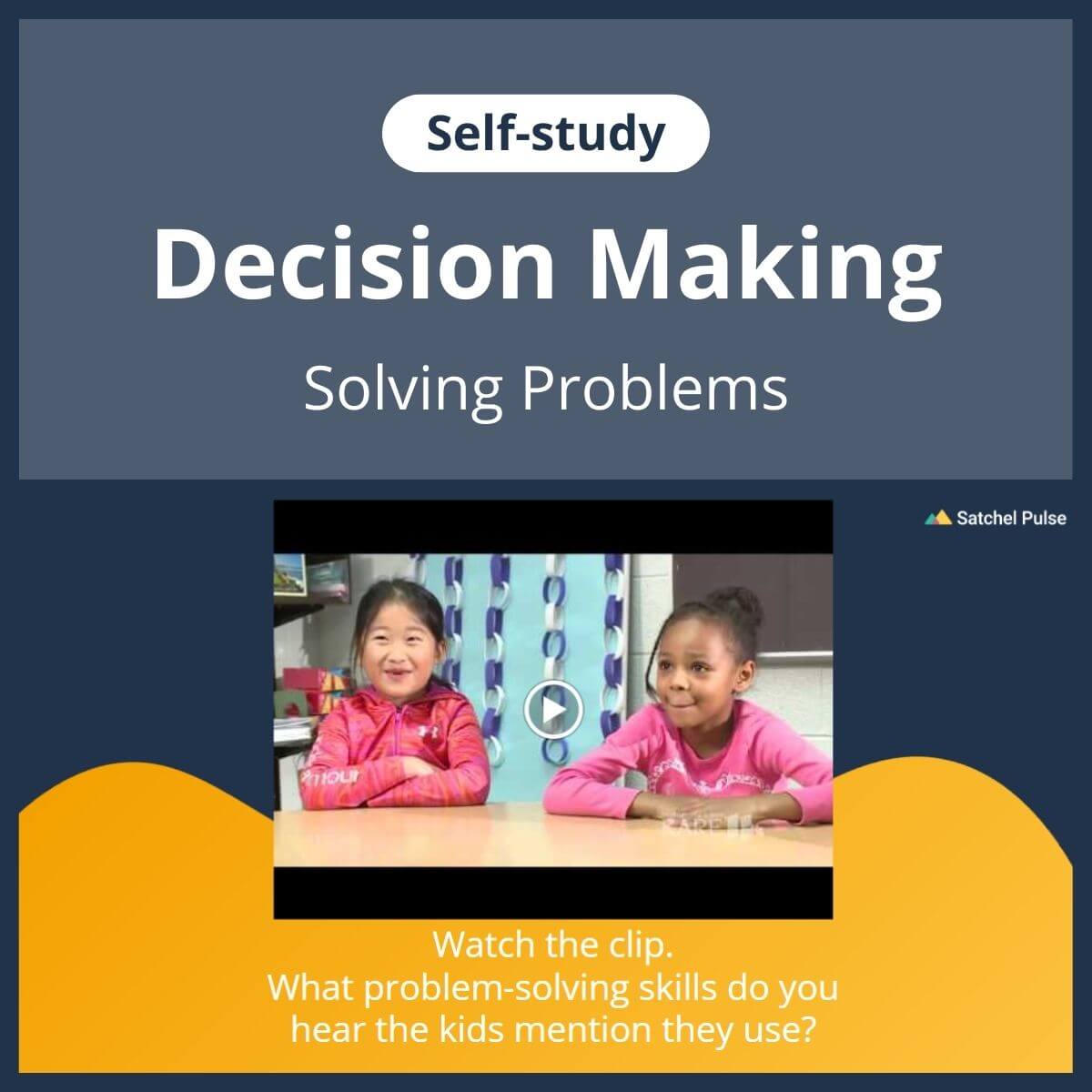 SEL self-study focusing on Solving Problems to use in your classroom as one of your SEL activities for Responsible Decision-Making
