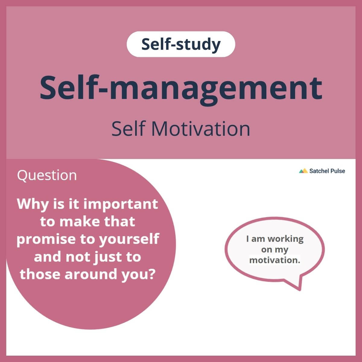 SEL self-study focusing on Self-Motivation to use in your classroom as one of your SEL activities for Self-Management