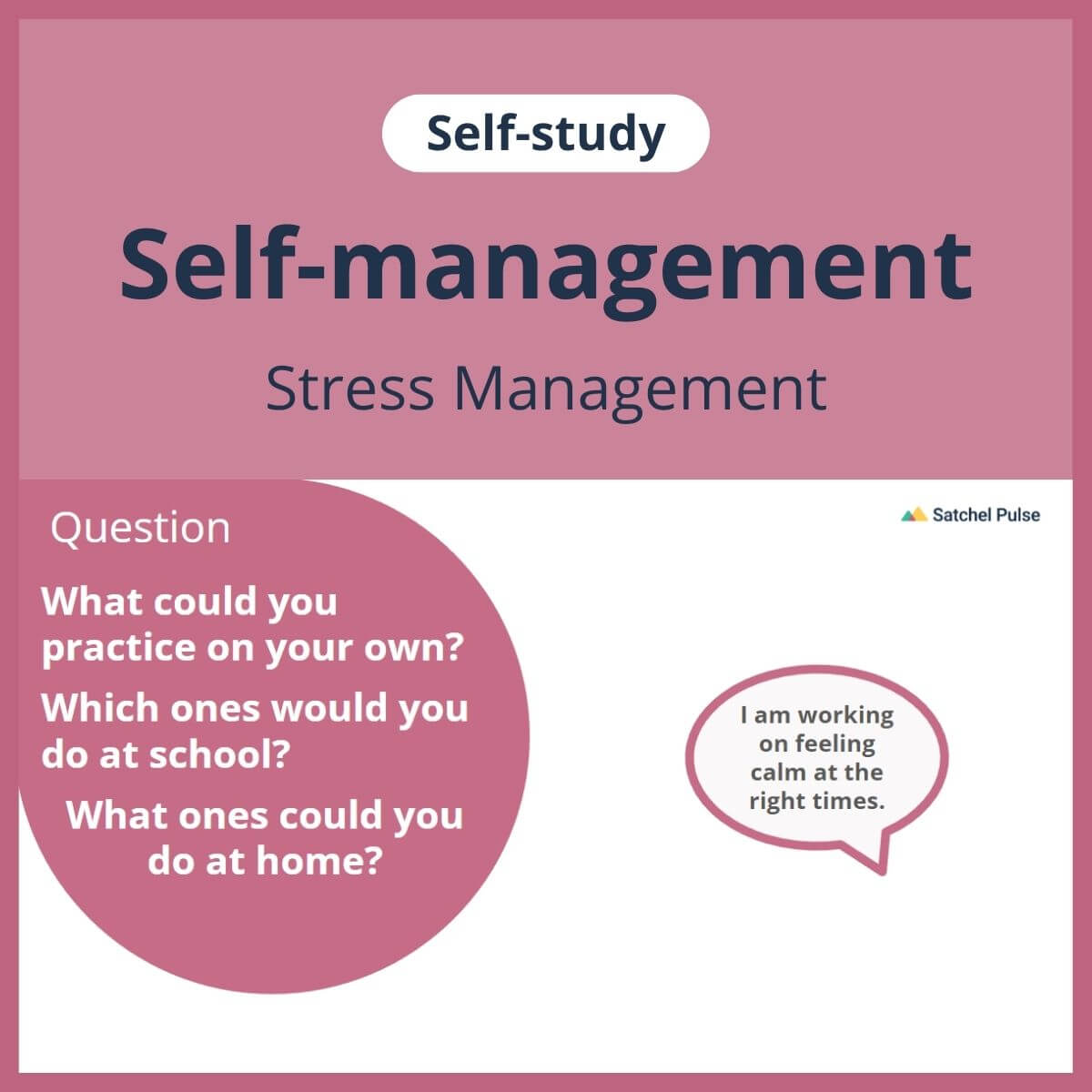 SEL self-study focusing on Stress Management to use in your classroom as one of your SEL activities for Self-Management
