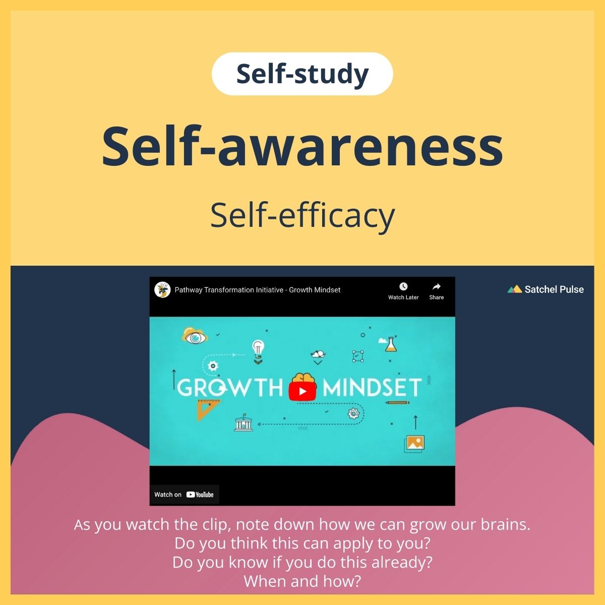 SEL self-study focusing on Self-Efficacy to use in your classroom as one of your SEL activities for Self-Awareness