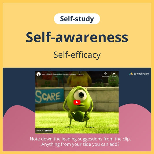 SEL self-study focusing on Self-Efficacy to use in your classroom as one of your SEL activities for Self-Awareness