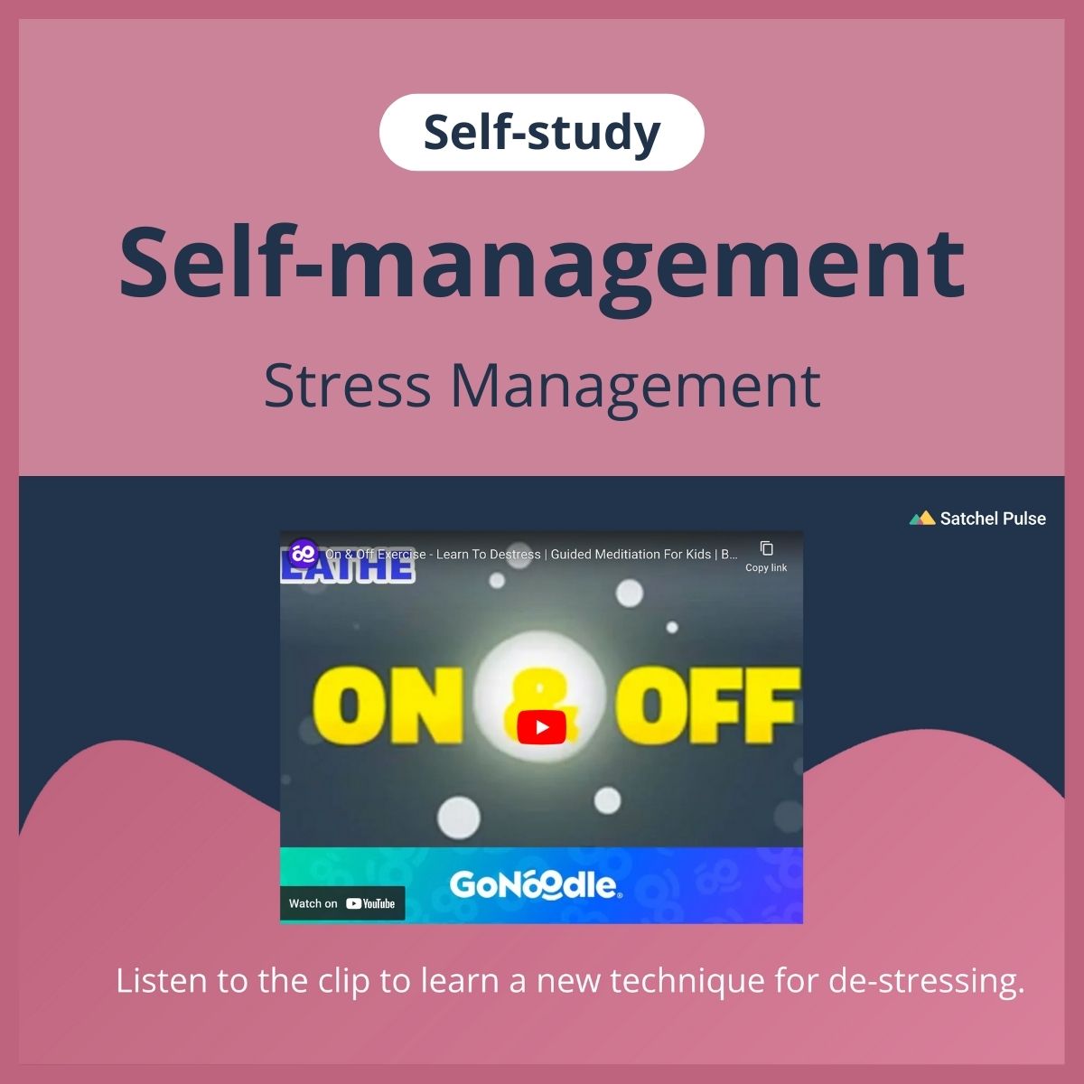 SEL self-study focusing on Stress Management to use in your classroom as one of your SEL activities for Self-Management