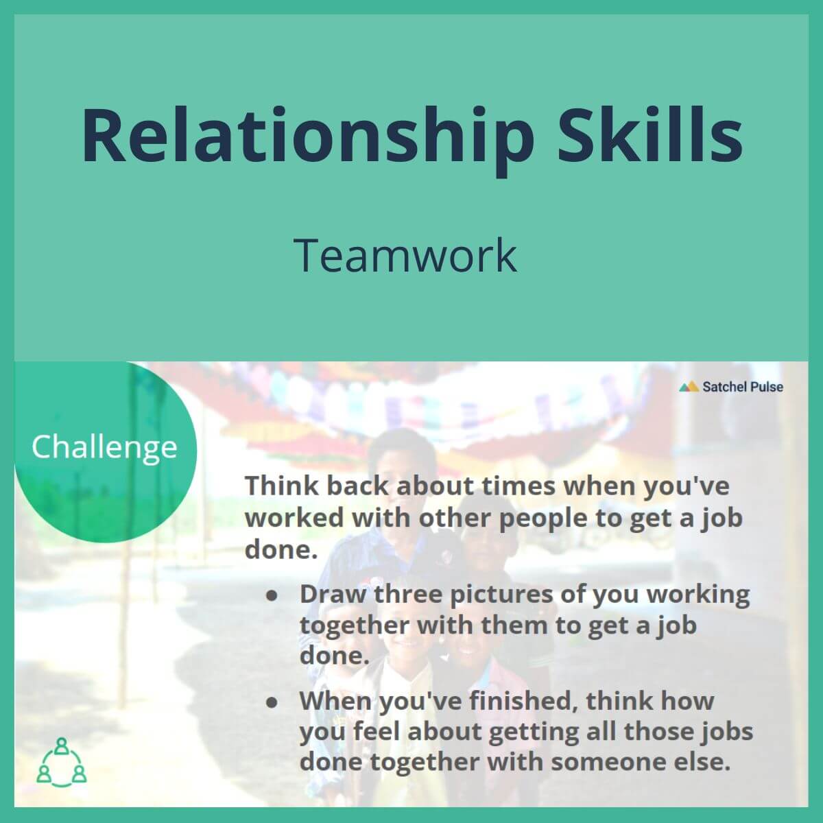 SEL Lesson focusing on Team Work to use in your classroom as one of your SEL activities for Relationship Skills