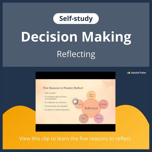 SEL self-study focusing on Reflecting to use in your classroom as one of your SEL activities for Responsible Decision-Making