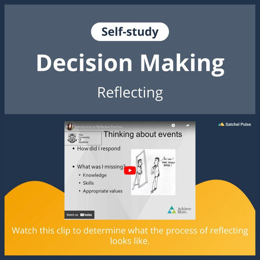 SEL self-study focusing on Reflecting to use in your classroom as one of your SEL activities for Responsible Decision-Making