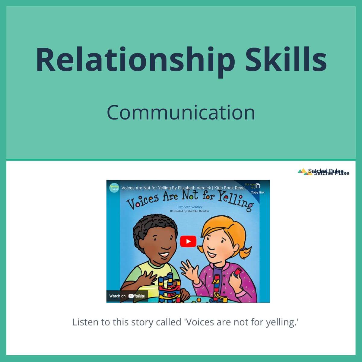 SEL Lesson focusing on Communication to use in your classroom as one of your SEL activities for Relationship Skills