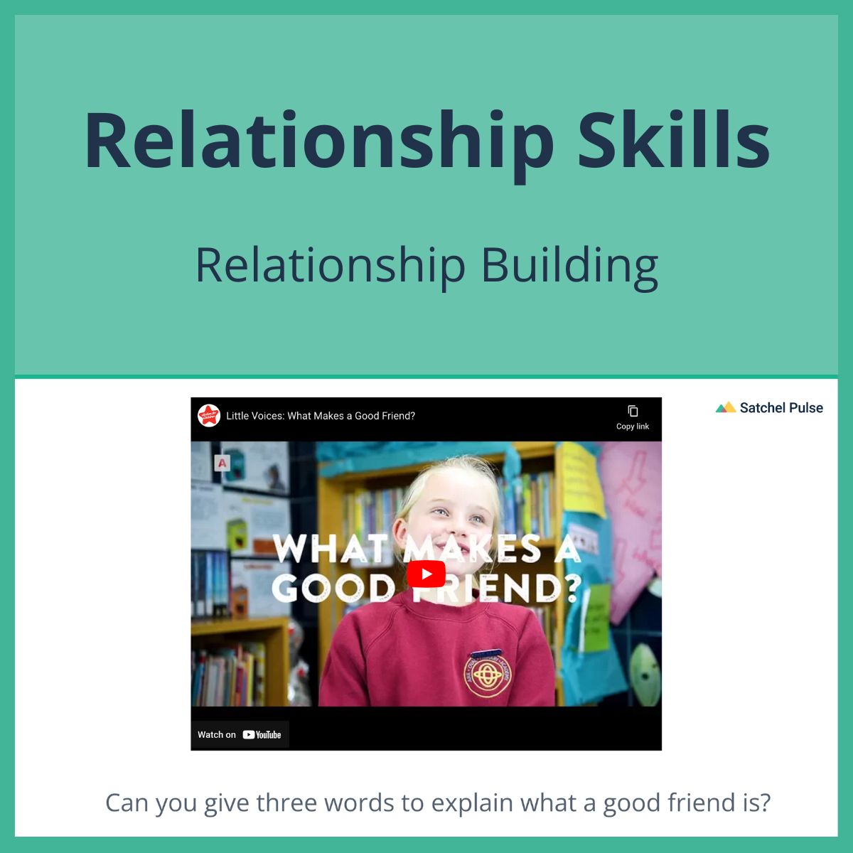 SEL Lesson focusing on Relationship Building to use in your classroom as one of your SEL activities for Relationship Skills