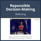 SEL Lesson focusing on Reflecting to use in your classroom as one of your SEL activities for Responsible Decision-Making