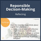 SEL Lesson focusing on Reflecting to use in your classroom as one of your SEL activities for Responsible Decision-Making