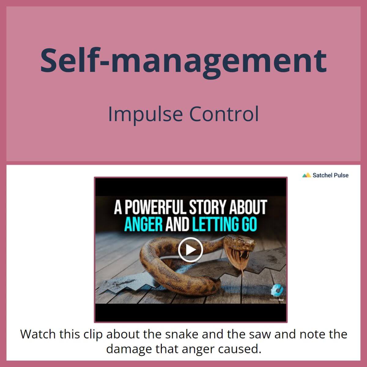 SEL Lesson focusing on Impulse Control to use in your classroom as one of your SEL activities for Self-Management