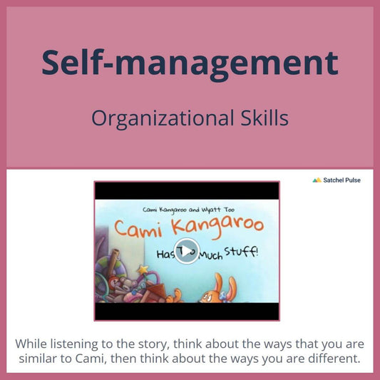 SEL Lesson focusing on Organizational Skills to use in your classroom as one of your SEL activities for Self-Management