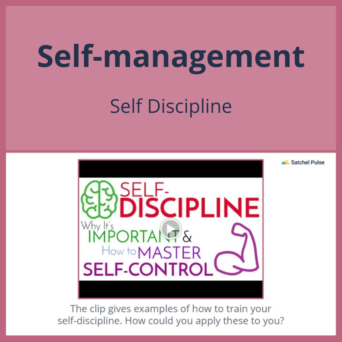 SEL Lesson: Self discipline 2 - How to practice self discipline – The ...