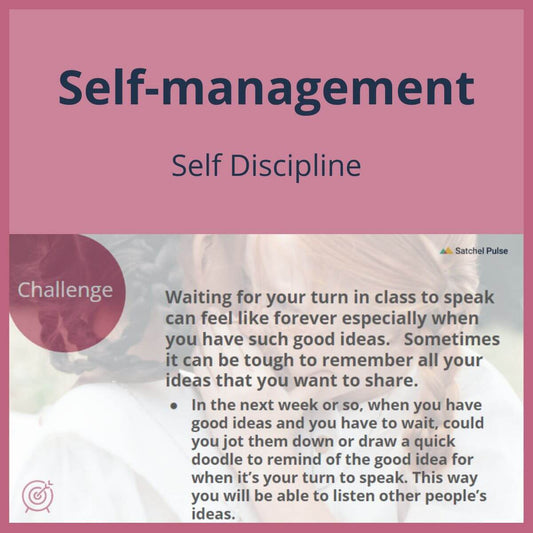 SEL Lesson focusing on Self-Discipline to use in your classroom as one of your SEL activities for Self-Management