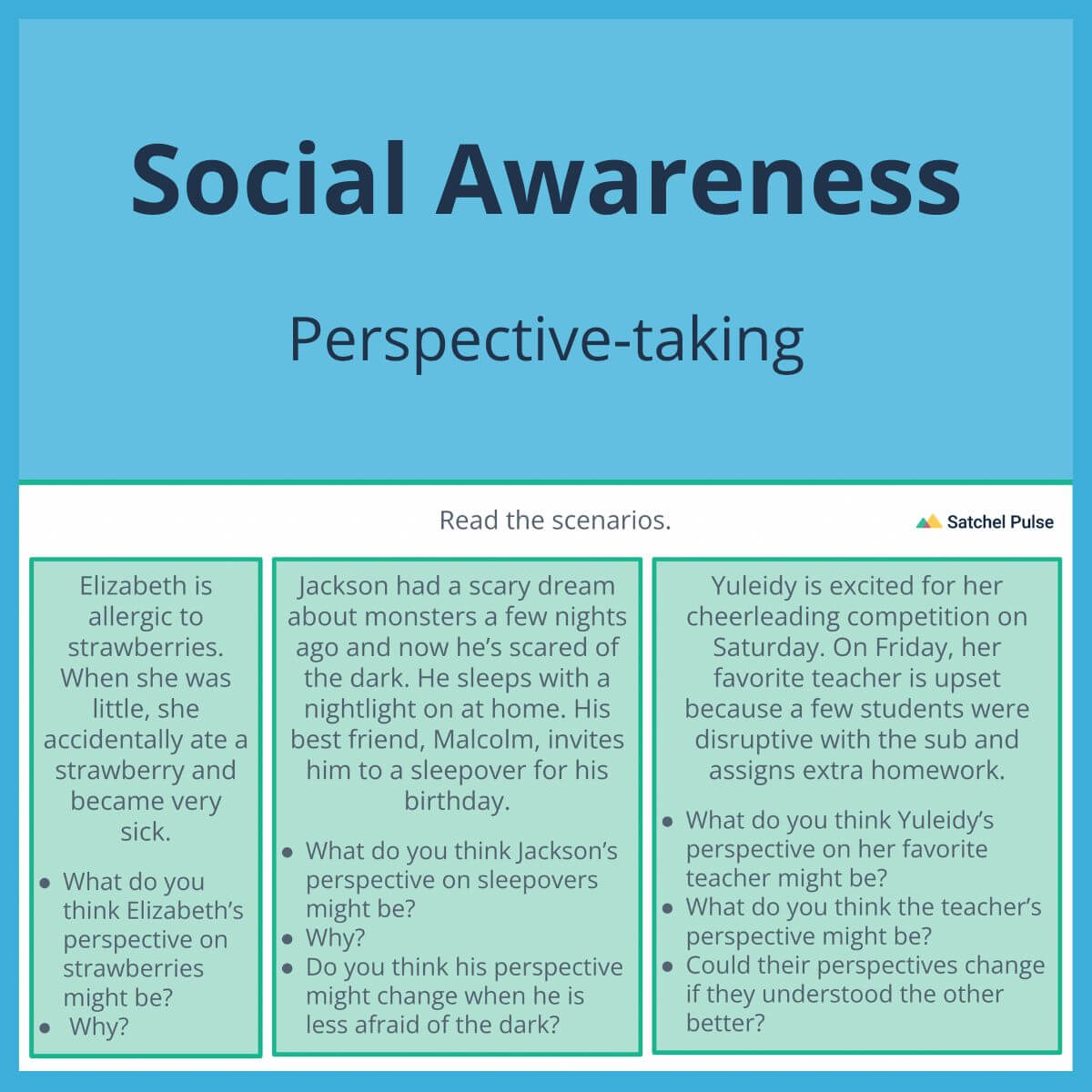 SEL Lesson focusing on Perspective-Taking to use in your classroom as one of your SEL activities for Social Awareness