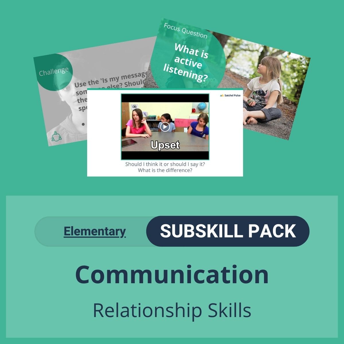 SEL Resource pack with social-emotional learning lessons and self-studies to help you teach Communication in your classroom as a part of the SEL curriculum.
