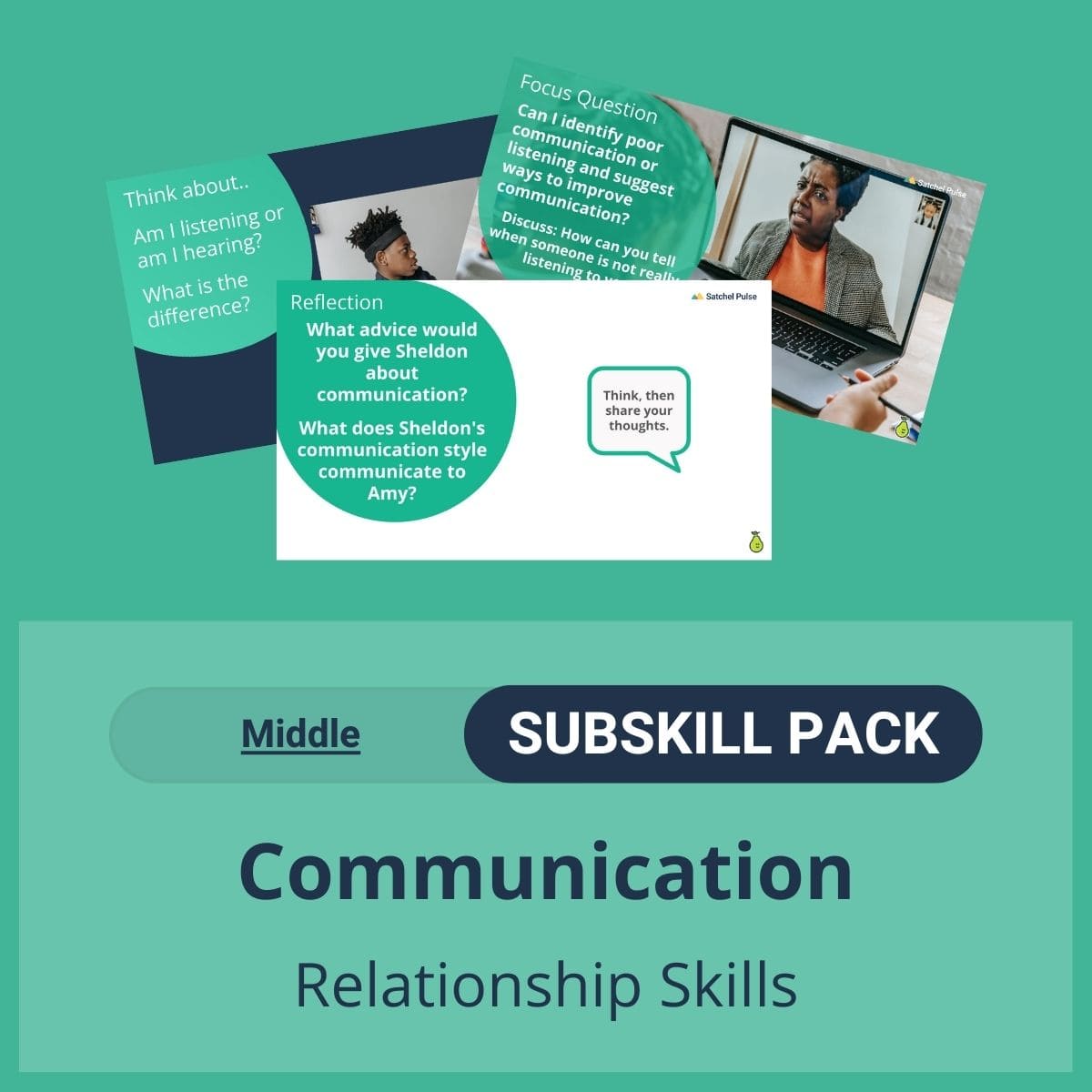SEL Resource pack with social-emotional learning lessons and self-studies to help you teach Communication in your classroom as a part of the SEL curriculum.