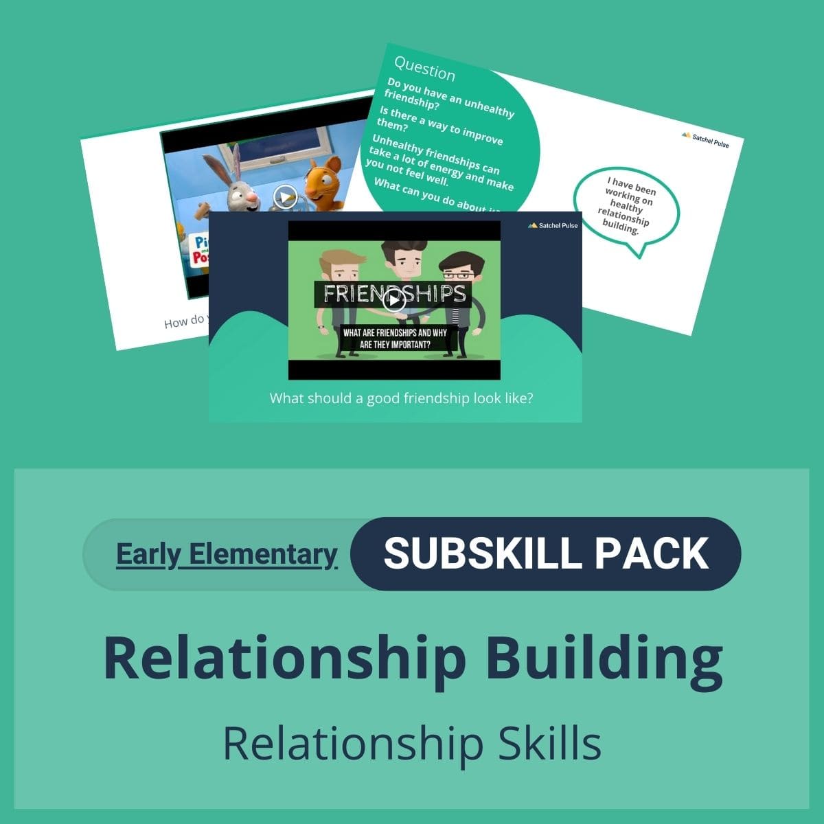 SEL Resource pack with social-emotional learning lessons and self-studies to help you teach Relationship Building in your classroom as a part of the SEL curriculum.