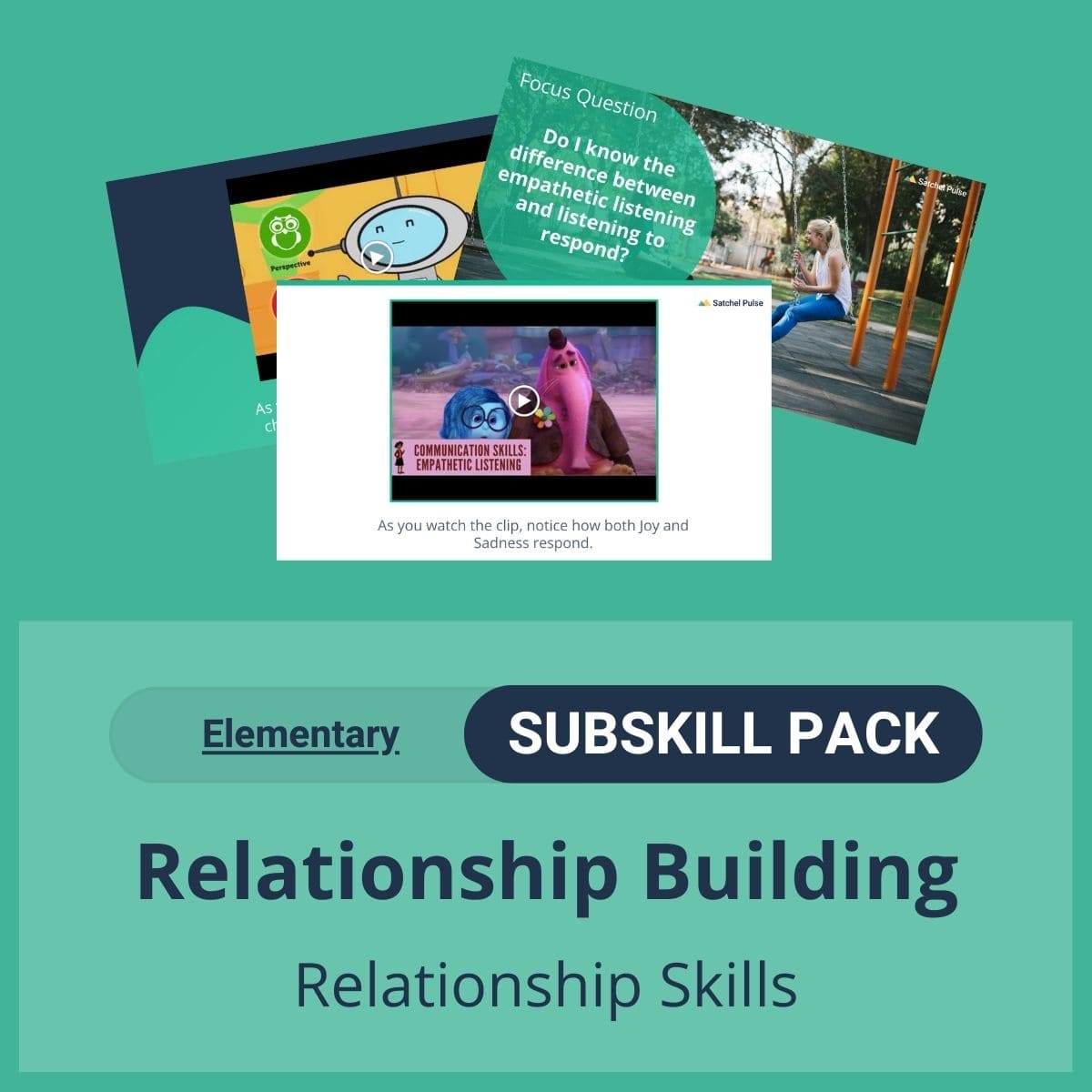 SEL Resource pack with social-emotional learning lessons and self-studies to help you teach Relationship Building in your classroom as a part of the SEL curriculum.