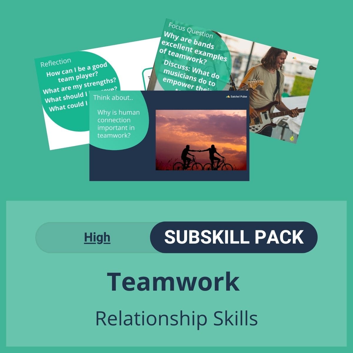 SEL Resource pack with social-emotional learning lessons and self-studies to help you teach Teamwork in your classroom as a part of the SEL curriculum.