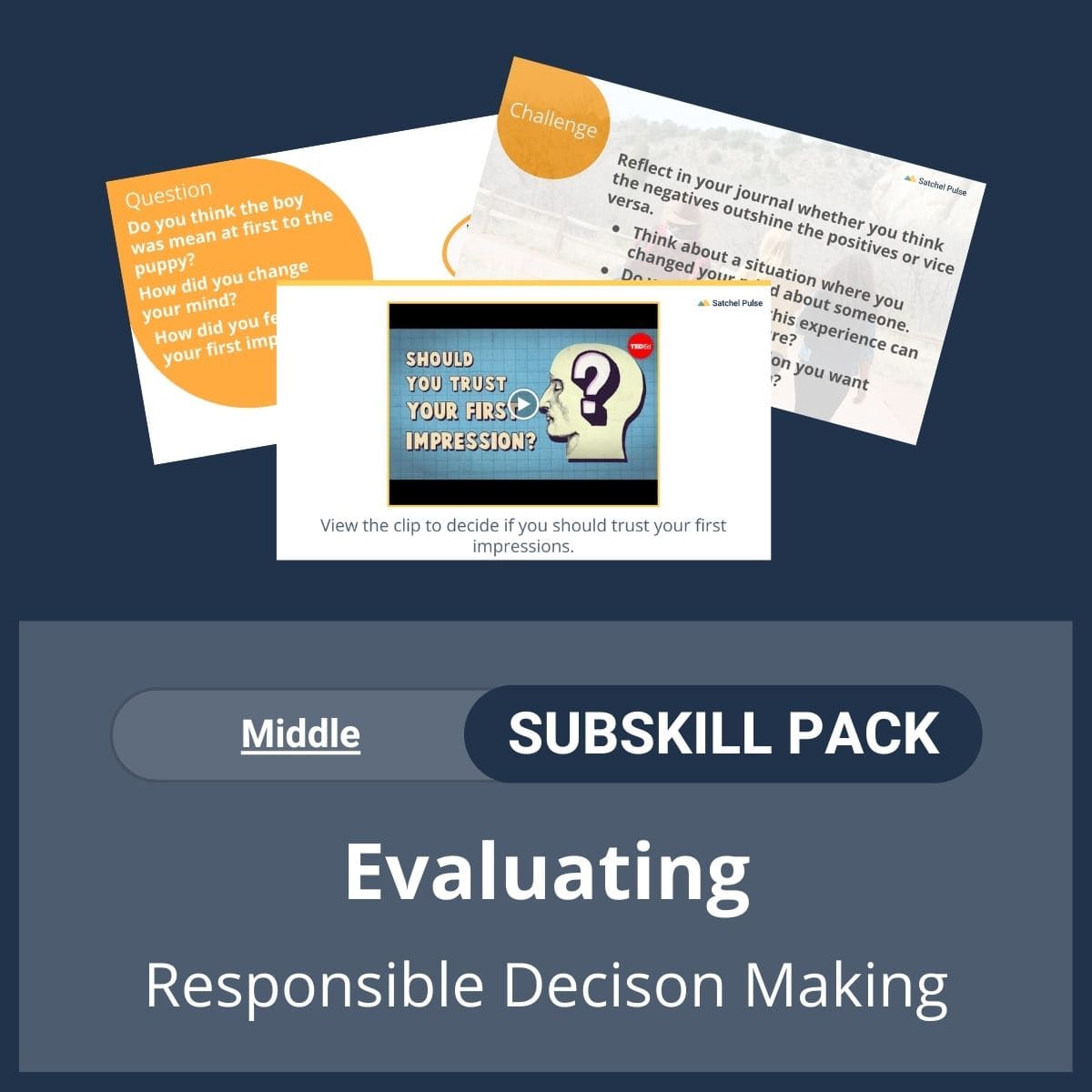 SEL Resource pack with social-emotional learning lessons and self-studies to help you teach Evaluating in your classroom as a part of the SEL curriculum.