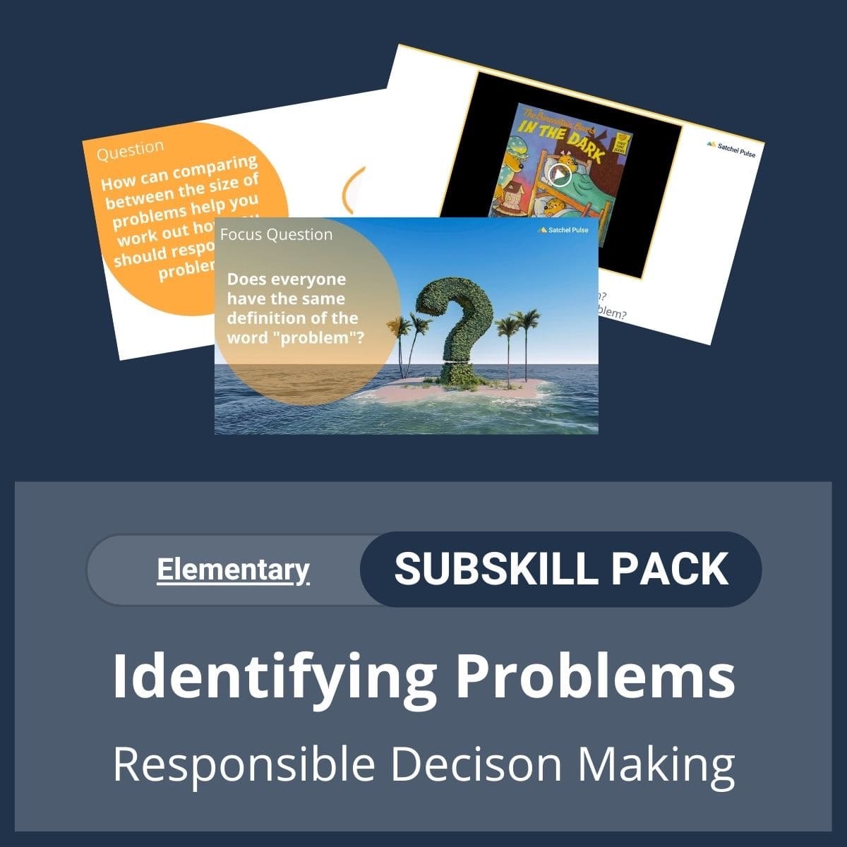 SEL Resource pack with social-emotional learning lessons and self-studies to help you teach Identifying Problems in your classroom as a part of the SEL curriculum.