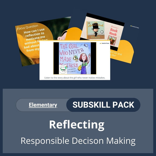 SEL Resource pack with social-emotional learning lessons and self-studies to help you teach Reflecting in your classroom as a part of the SEL curriculum.