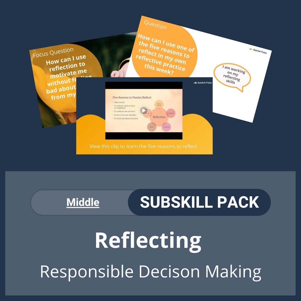 SEL Resource pack with social-emotional learning lessons and self-studies to help you teach Reflecting in your classroom as a part of the SEL curriculum.