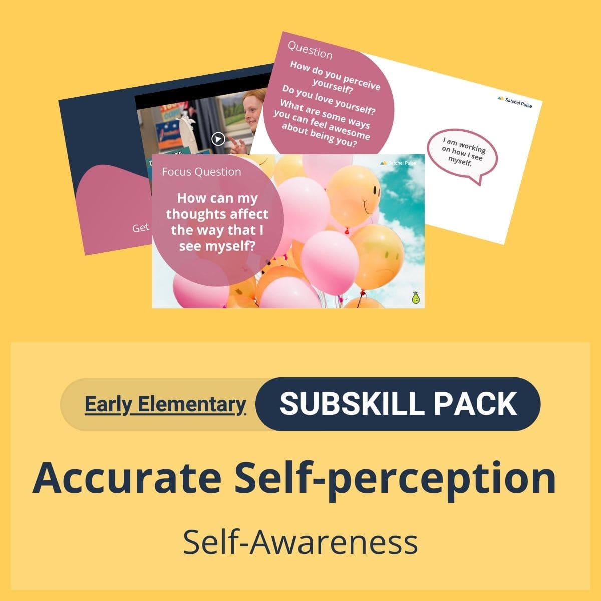 SEL Resource pack with social-emotional learning lessons and self-studies to help you teach Accurate Self-perception in your classroom as a part of the SEL curriculum.
