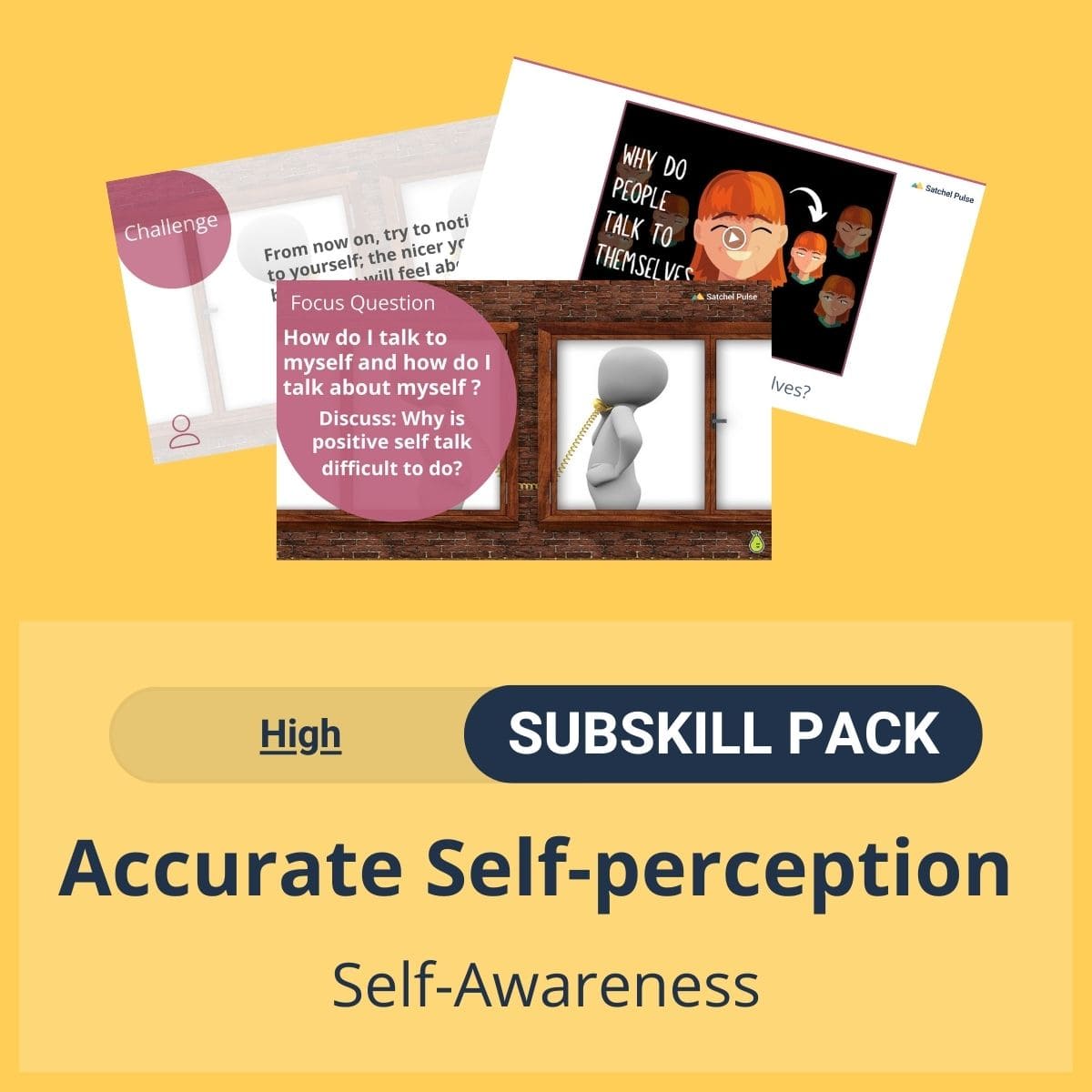 SEL Resource pack with social-emotional learning lessons and self-studies to help you teach Accurate Self-perception in your classroom as a part of the SEL curriculum.