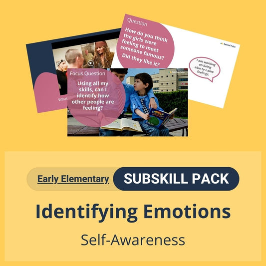SEL Resource pack with social-emotional learning lessons and self-studies to help you teach Identifying Emotions in your classroom as a part of the SEL curriculum.