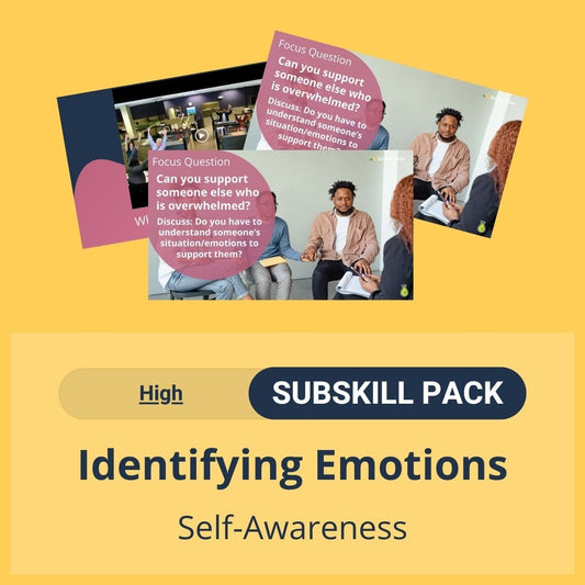 SEL Resource pack with social-emotional learning lessons and self-studies to help you teach Identifying Emotions in your classroom as a part of the SEL curriculum.