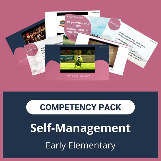 This SEL Resource pack for "Self-Management" competency includes a range of SEL activities such as SEL lessons and self-studies