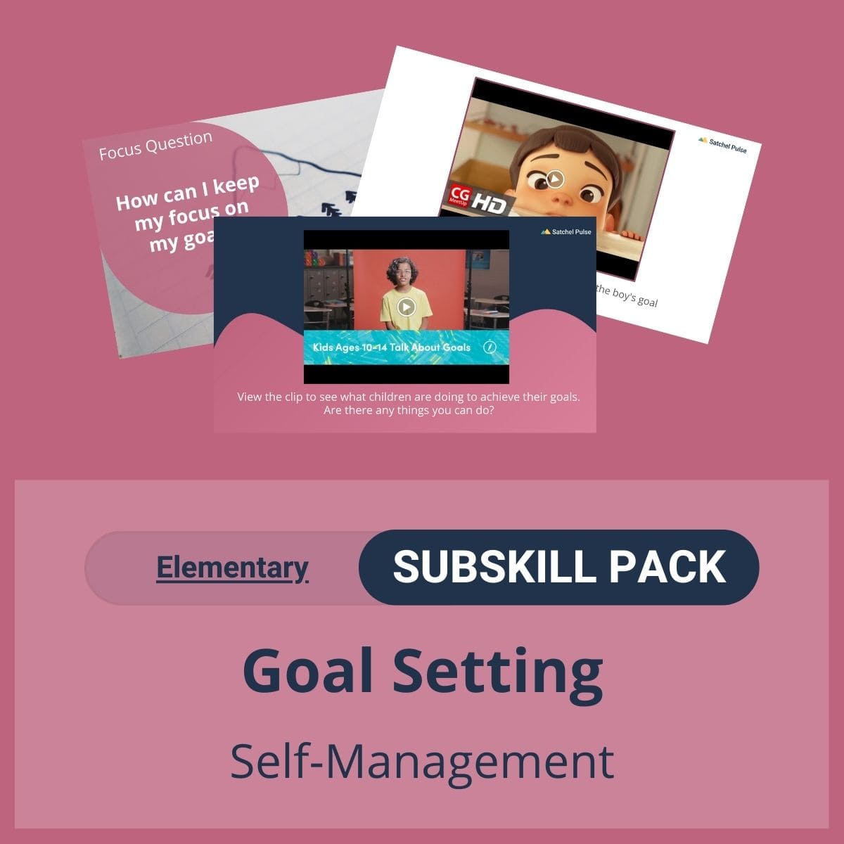 SEL Resource pack with social-emotional learning lessons and self-studies to help you teach Goal Setting in your classroom.