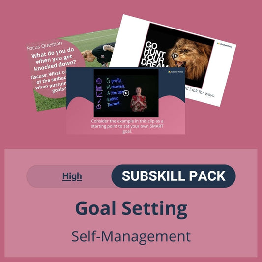 SEL Resource pack with social-emotional learning lessons and self-studies to help you teach Goal Setting in your classroom.