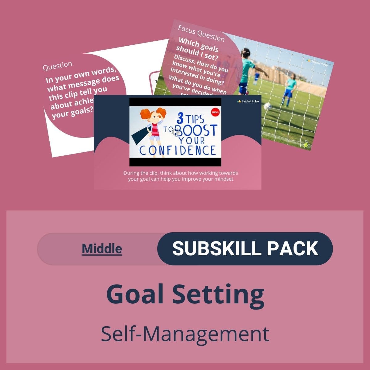 SEL Resource pack with social-emotional learning lessons and self-studies to help you teach Goal Setting in your classroom.