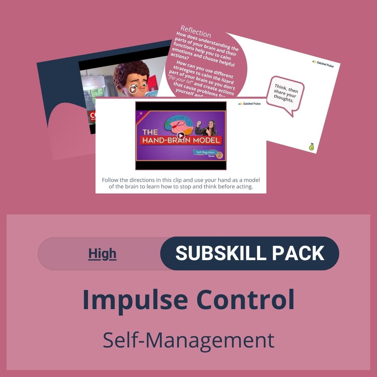 SEL Resource pack with social-emotional learning lessons and self-studies to help you teach Impulse Control in your classroom.