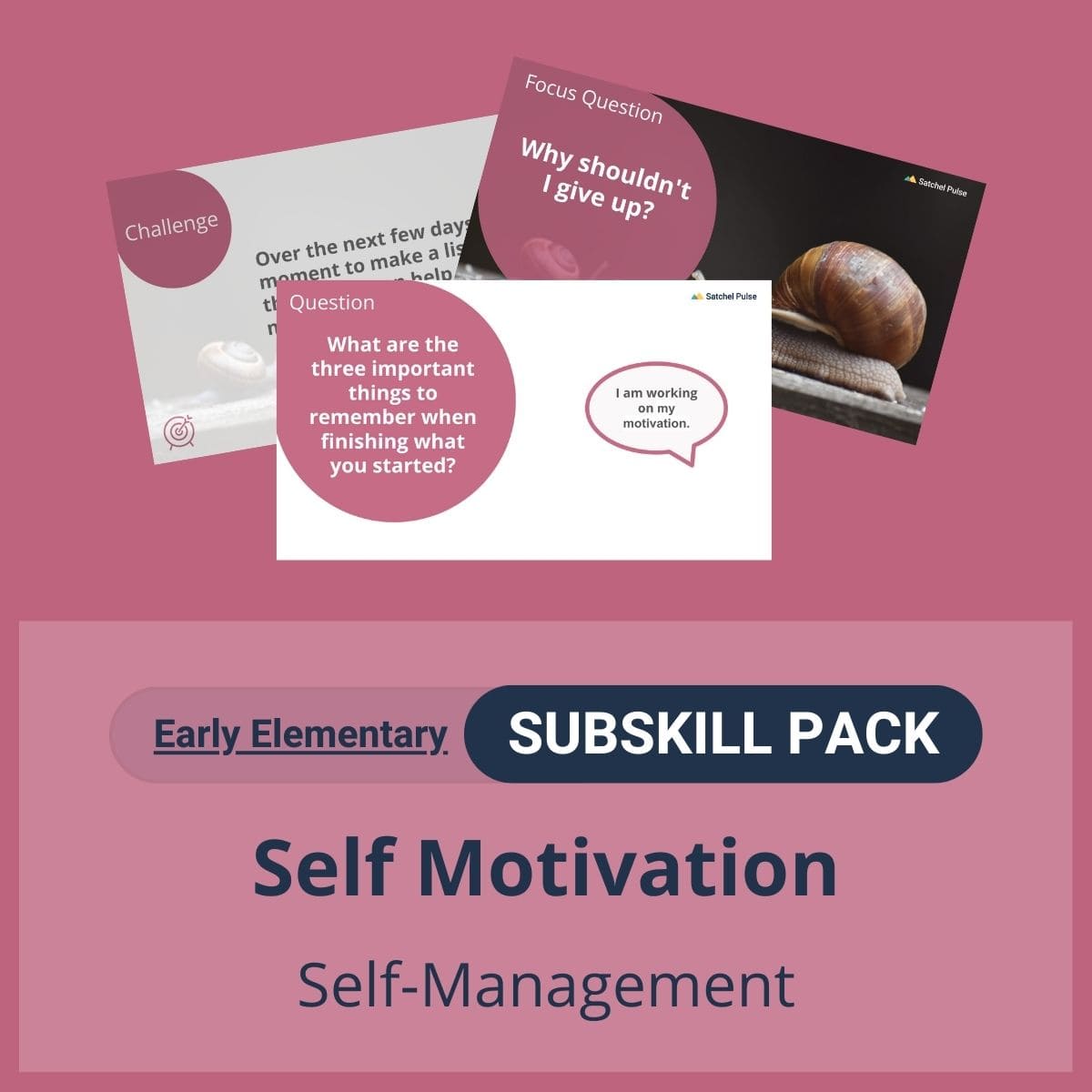 SEL Resource pack with social-emotional learning lessons and self-studies to help you teach Self Motivation in your classroom as a part of the SEL curriculum.