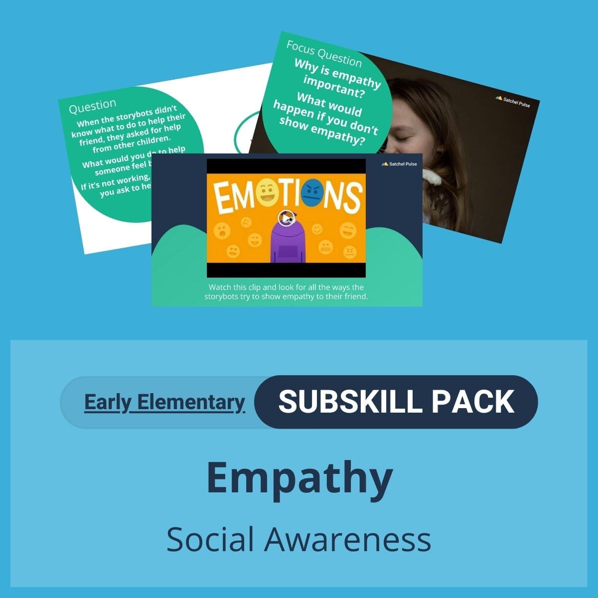 SEL Resource pack with social-emotional learning lessons and self-studies to help you teach Empathy in your classroom as a part of the SEL curriculum.