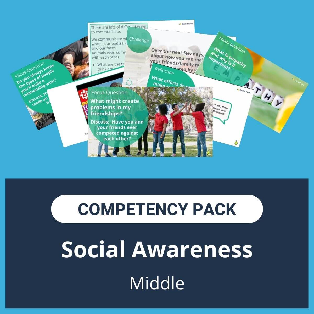 This SEL Resource pack for "Social Awareness" competency includes a range of SEL activities such as SEL lessons and self-studies