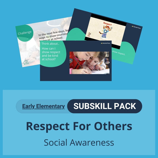 SEL Resource pack with social-emotional learning lessons and self-studies to help you teach Respect For Others in your classroom as a part of the SEL curriculum.