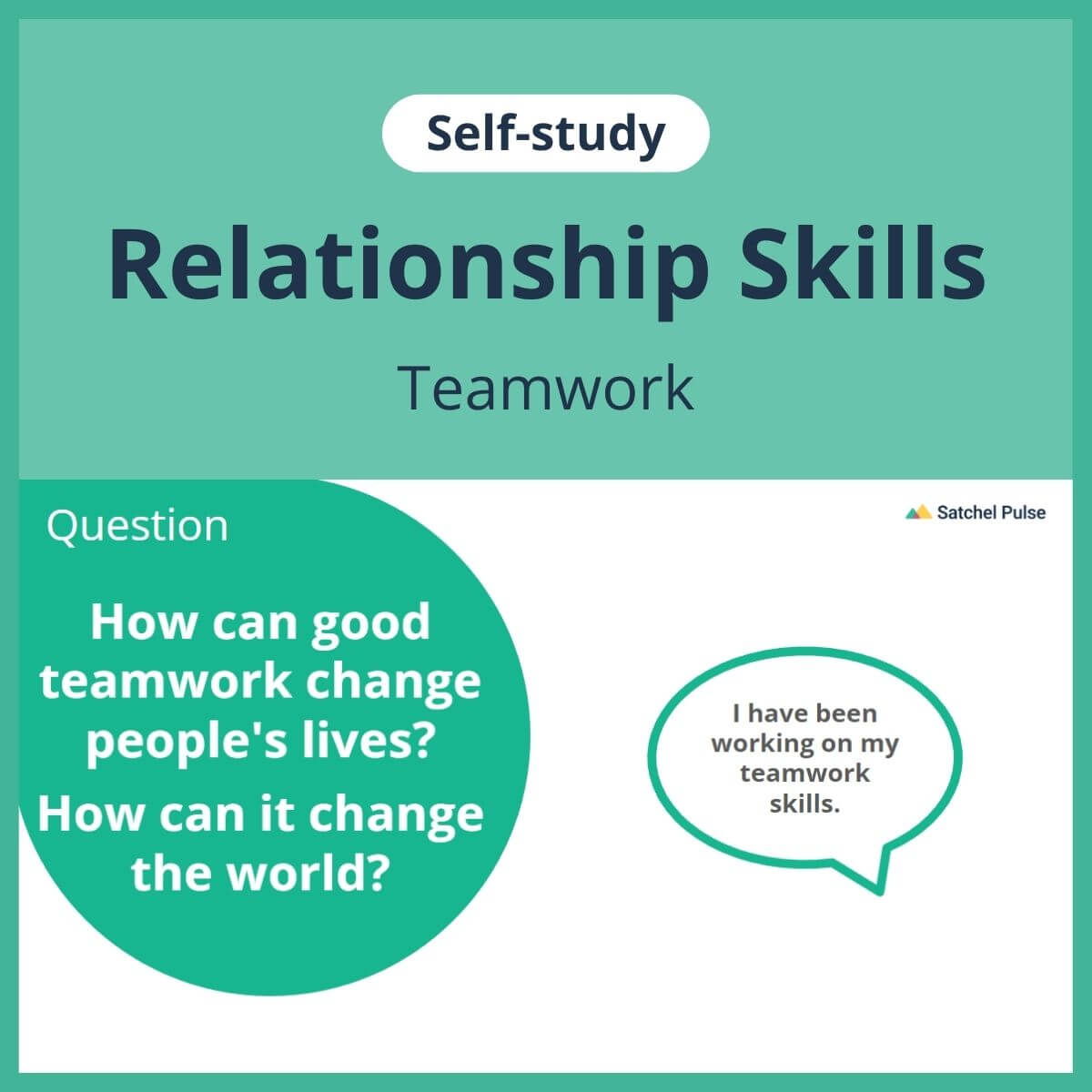 SEL self-study focusing on Team Work to use in your classroom as one of your SEL activities for Relationship Skills