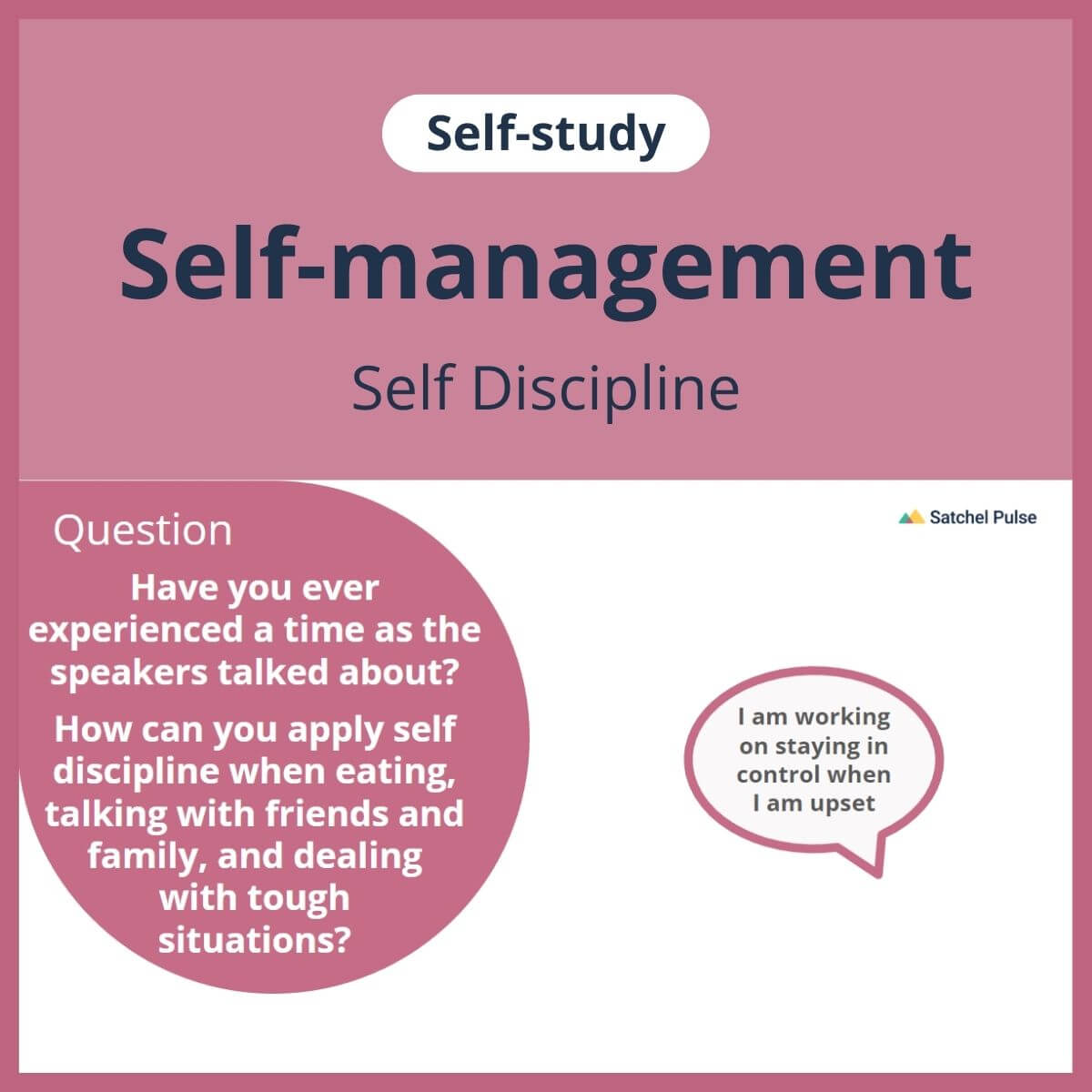 SEL self-study focusing on Self-Discipline to use in your classroom as one of your SEL activities for Self-Management