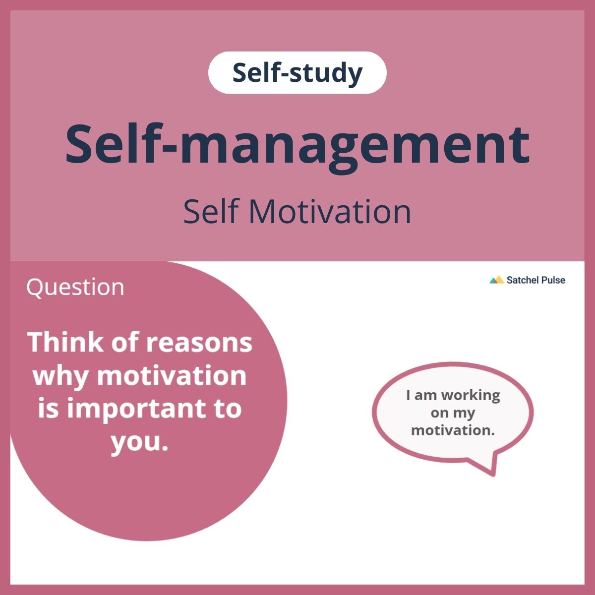 SEL self-study focusing on Self-Motivation to use in your classroom as one of your SEL activities for Self-Management